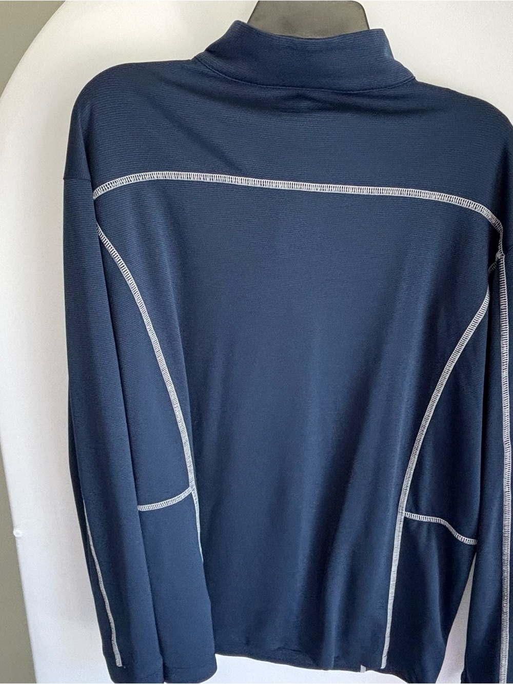 Columbia Navy Turtleneck Performance Sweater with Contrast Stitching